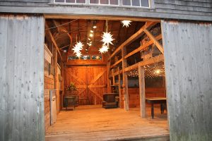barn venue indoor lights
